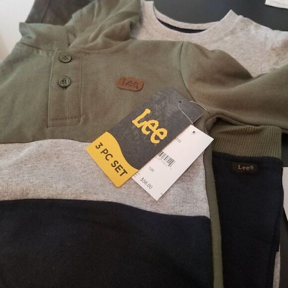 Lee Boy's 3 Piece Set  Hoodie, Tee & Joggers (12M) - Picture 4 of 8